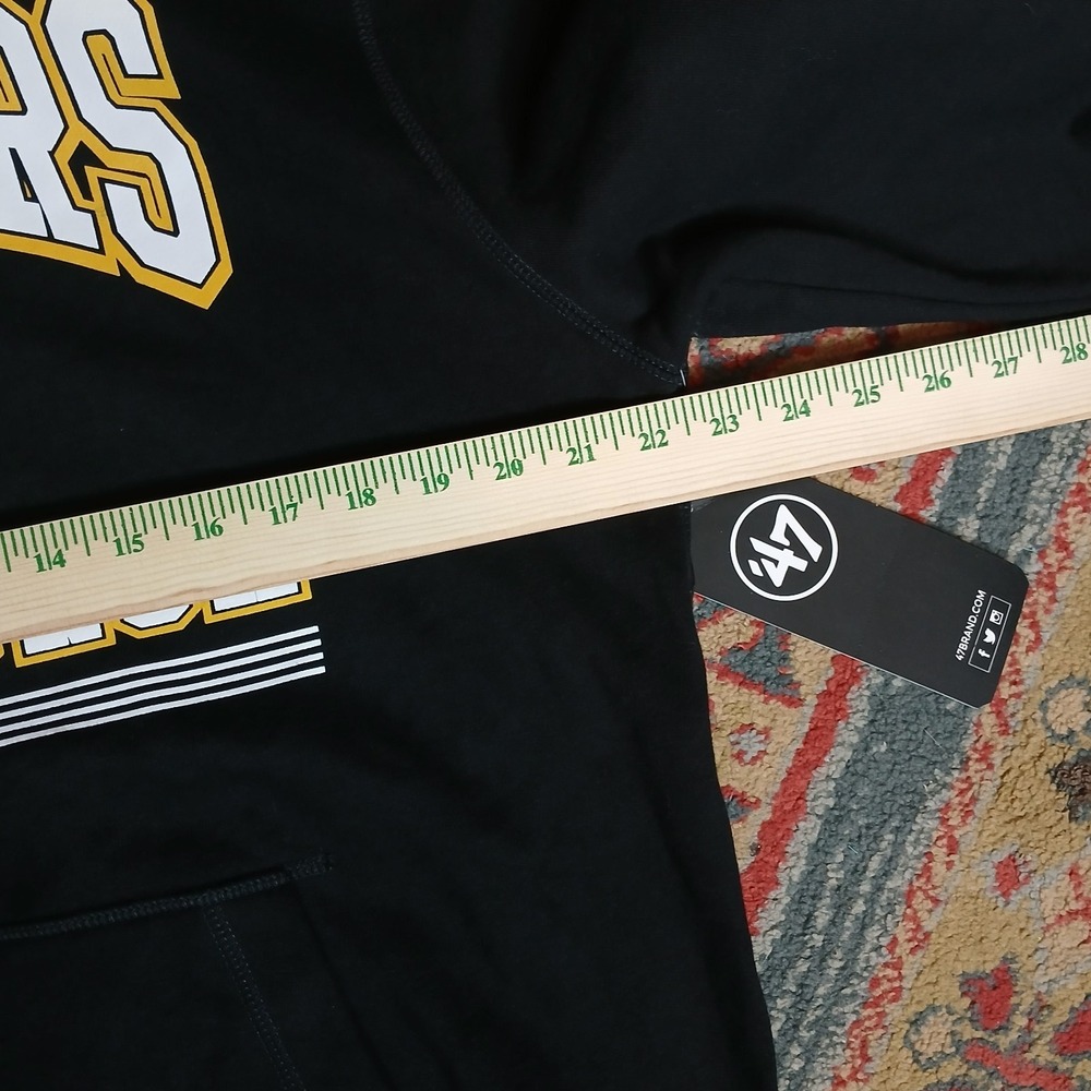 NWT '47 Brand Pittsburgh Steelers NFL Men‎ Hoodie Starter Sweatshirt Large Black - Picture 4 of 4